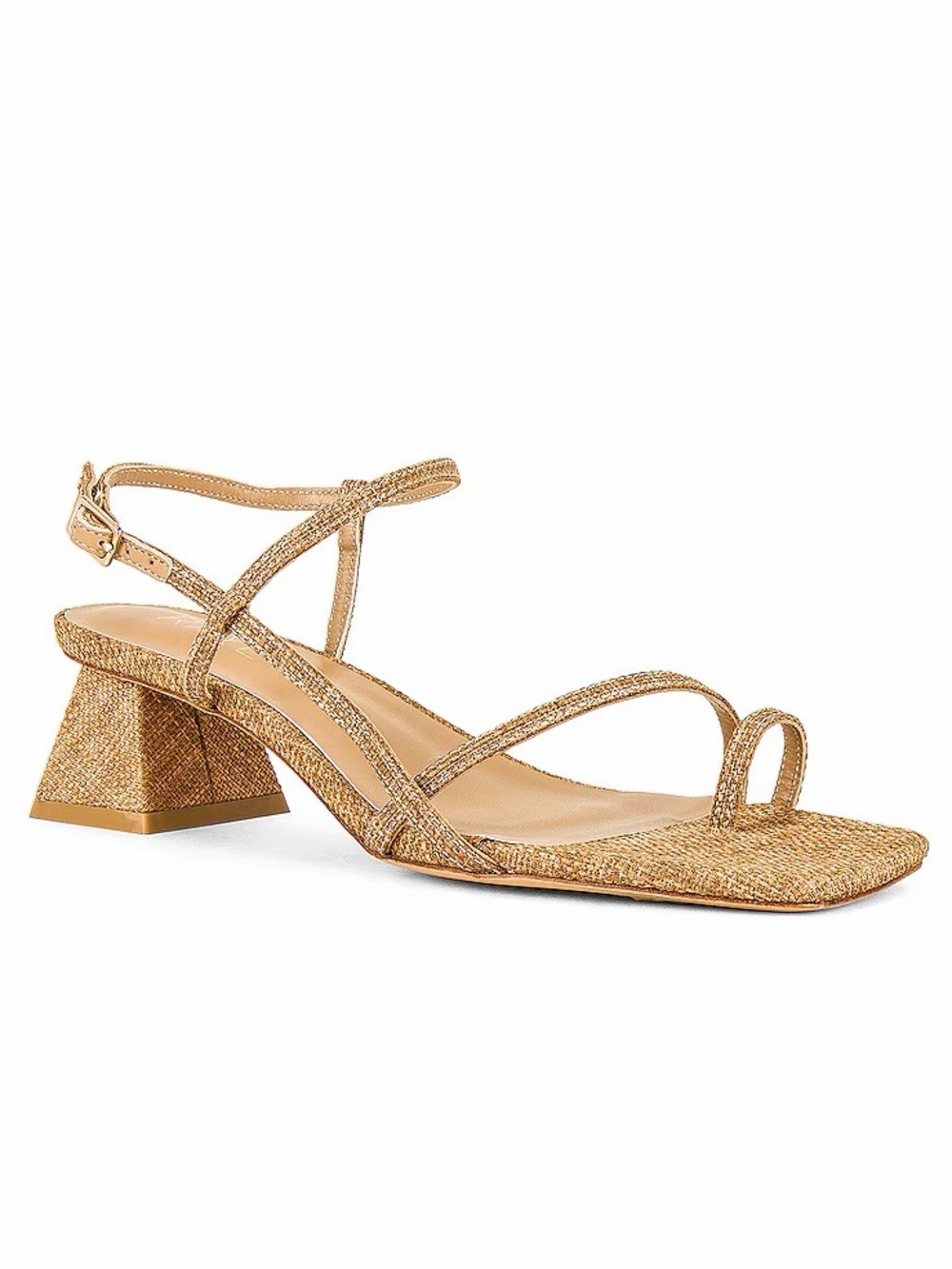 Raye Brown Strappy Square-Toe Sandals 8.5
